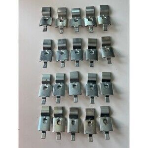 20 Pack of Industrial Silver Steel Metal Shelf Clips by Republic Steel